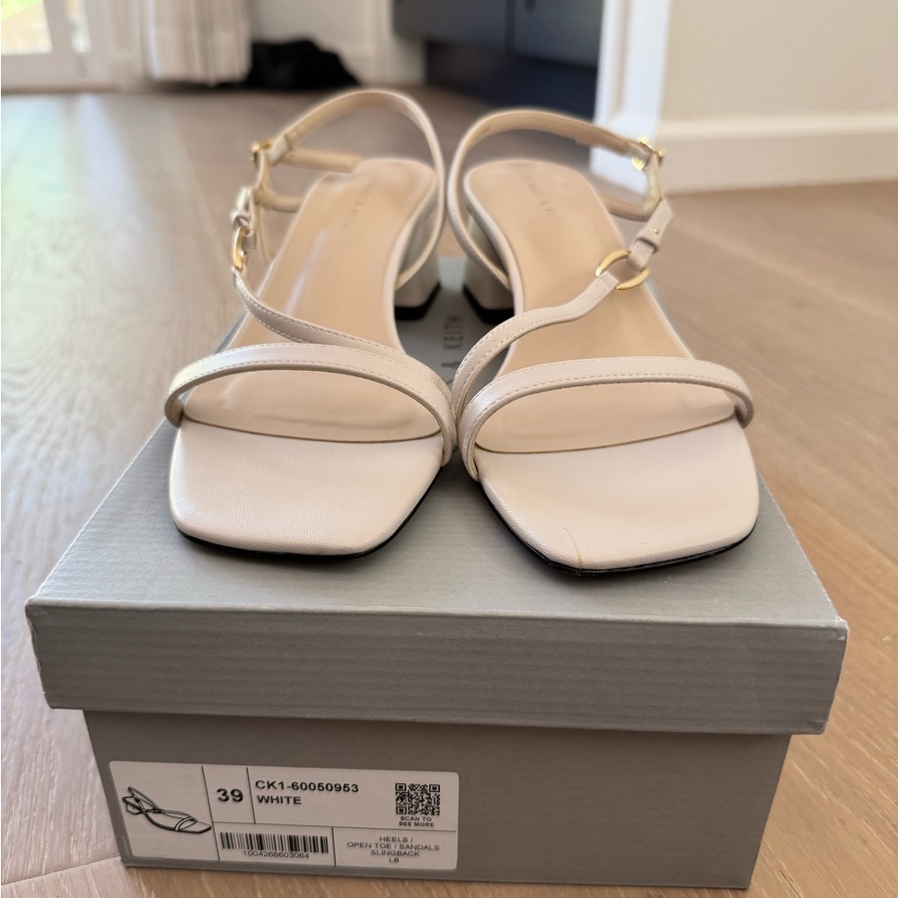 Charles & Keith White Sandals